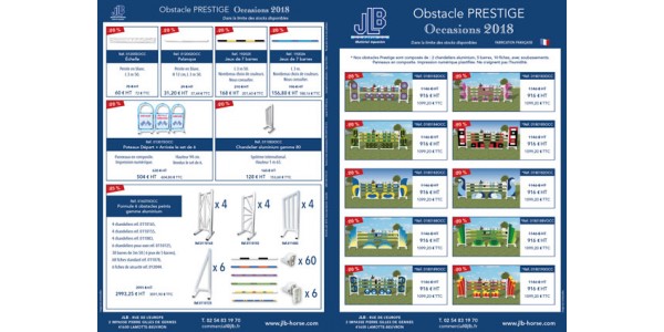 Obstacles Prestige Occasions 2018 - Équipements d'occasion
