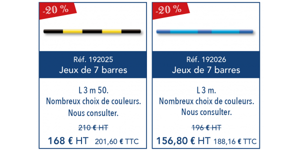 Barres d'occasions 2018 - Équipements d'occasion
