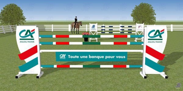 Obstacle publicitaire Crédit Agricole - Avec mise en forme du panneau