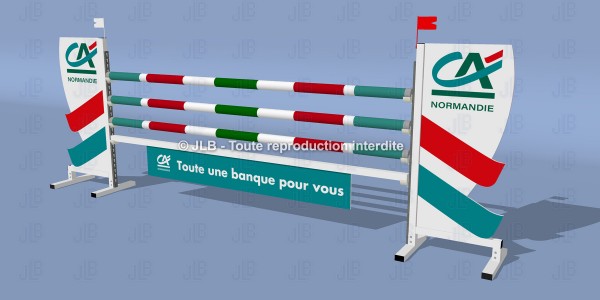 OBSTACLE "CREDIT AGRICOLE" - Avec mise en forme du panneau