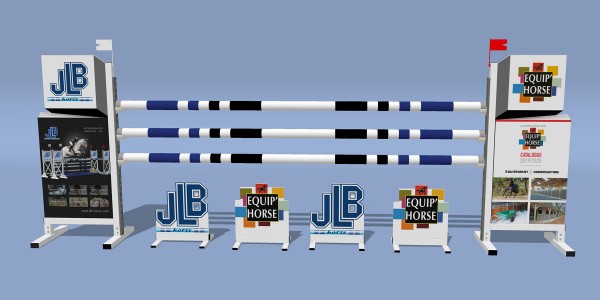 OBSTACLE "JLB-EQUIP'HORSE" - Avec mise en forme du panneau