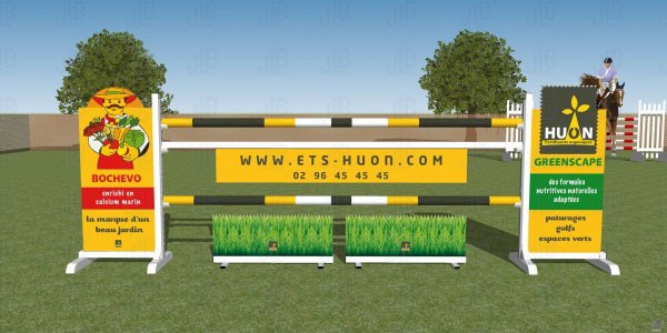 Obstacle publicitaire ETS-HUON - Avec mise en forme du panneau