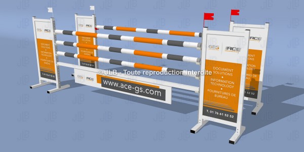 Obstacle "ACE" oxer - Sans mise en forme du panneau