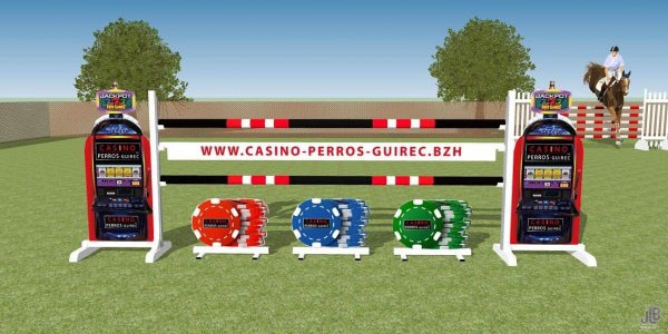 Obstacle publicitaire Casino - Avec mise en forme du panneau
