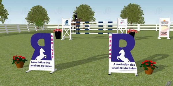Poteaux départ/arrivée publicitaires - Obstacles publicitaires