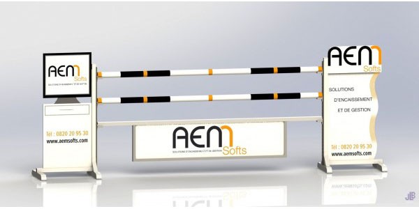 Obstacle publicitaire AEM - Avec mise en forme du panneau