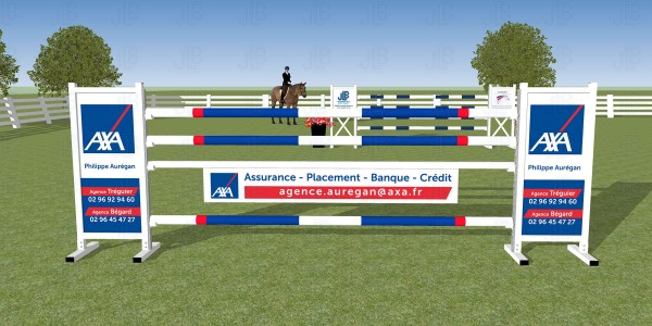 Obstacle Publicitaire AXA - Sans mise en forme du panneau