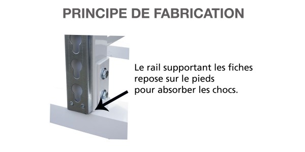 Chandelle d'obstacle aluminium gamme 120 - Chandelier d'obstacle Alu